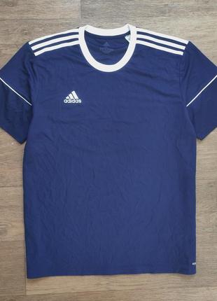 Футболка adidas спортивная мужская футбол с лампасами xl aeroready clima cool майка2 фото