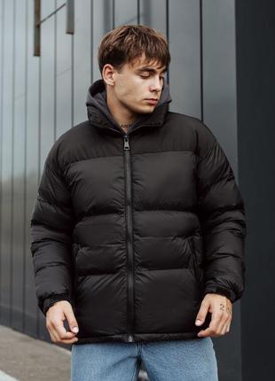 Зимова оверсайз куртка staff black oversize