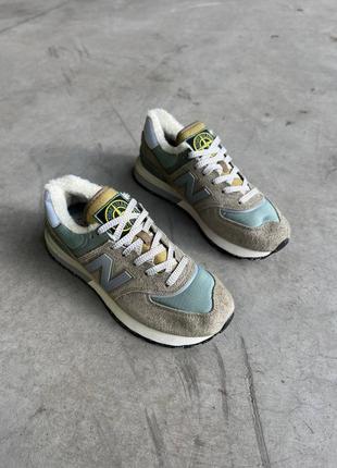 Кроссовки new balance 574 stone island4 фото