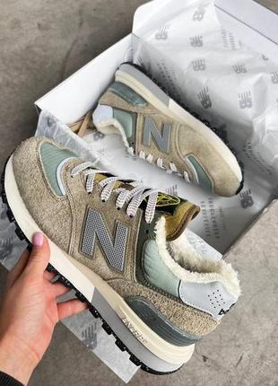 Кроссовки new balance 574 stone island9 фото