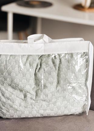 Сумка-чемодан из пвх для одеял и подушек s - 55*45*18 см (белый)