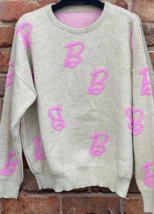 Турция 50% wool трендовый свитер оверсайз barbie производитель турция