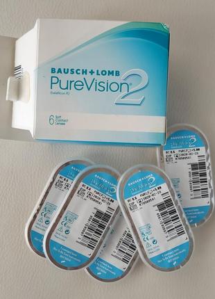 Bauch + lomb pure vision 2 - топовые контактные линзы + 5 (вс 8.6) ausa