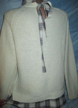 Оригінальний джемпер із коміром сорочки, 10-12р8 фото