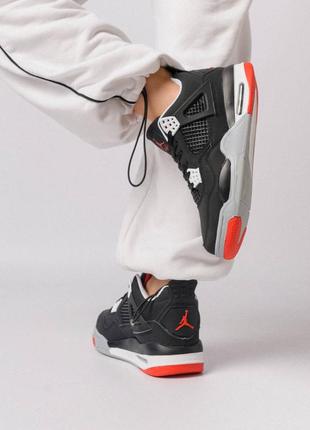 Шикарные женские зимние кроссовки  "nike air jordan 4 retro fur winter"7 фото