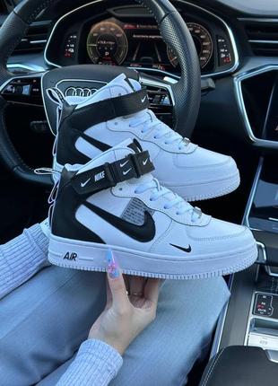 Шикарні жіночі зимові кросівки "nike air force 1 utility high fur winter"