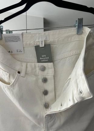 Джинсы h&amp;m белые, молочные1 фото