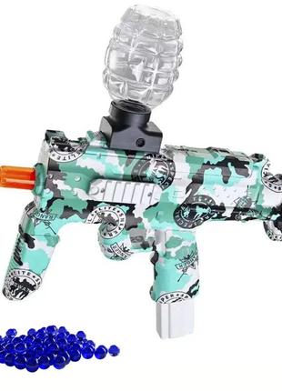 Іграшковий гелевий бластер дитячий електричний пістолет з орбізами на акумуляторі мр7 зелений