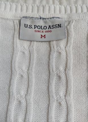 U.s. polo assn, чудовий білий пуловер.4 фото