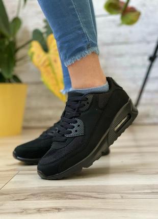 Sale! кроссовки женские airmax черные2 фото