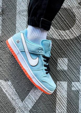 Мужские кроссовки nike sb dunk low gulf "blue orange"  #найк