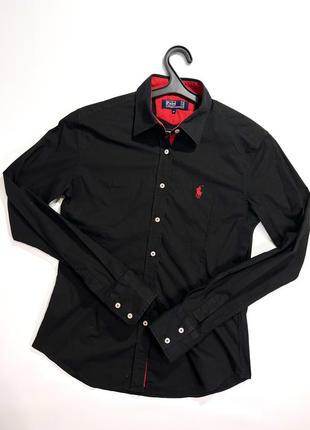Рубашка ralph lauren / размер s-m / женская черная рубашка / ralph lauren / polo / черная рубашка3 фото