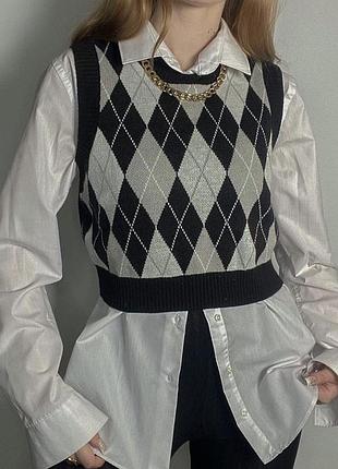 Вʼязаний жилет h&m s