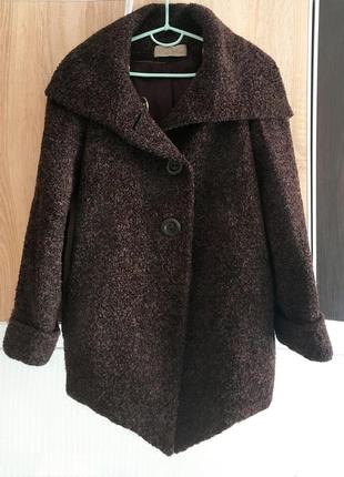 River island пальто вовна коричневе тепле оригінал розмір s