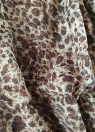 Шерстяной палантин шарф animal принт /8714/2 фото