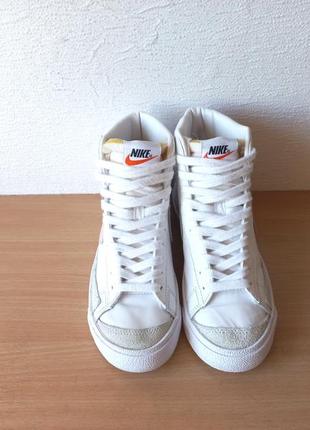 Кожаные хайтопы кроссовки nike blazer mid 77 36 р. стелька 23 см