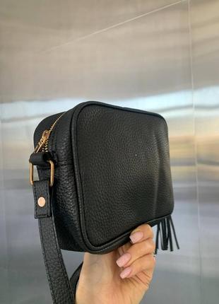 Черная практичная универсальная стильная миниатюрная сумочка люкс качества4 фото