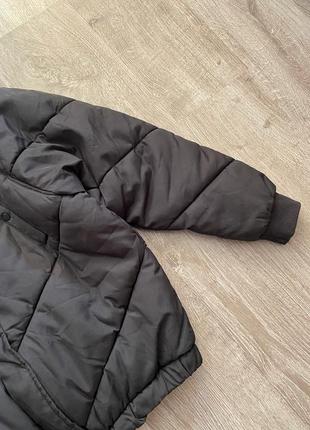 Чорна стьобана куртка бомбер від h&amp;m3 фото