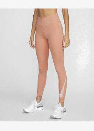 Спортивные леггинсы женские nike dri fit swoosh leggings оригинал