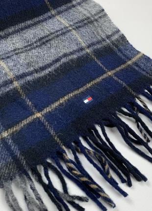 Tommy hilfigerstared wool scarf шарф шерсть в клетку2 фото