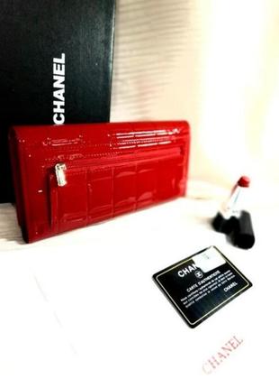 Роскiшний шкiряний лаковий гаманець легкий блискавки з логотипом4 фото