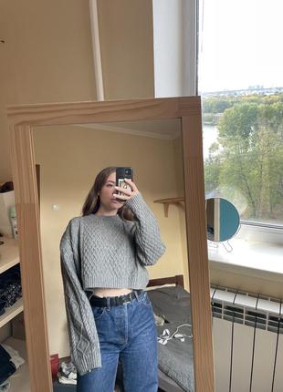 Свитер h&m серый
