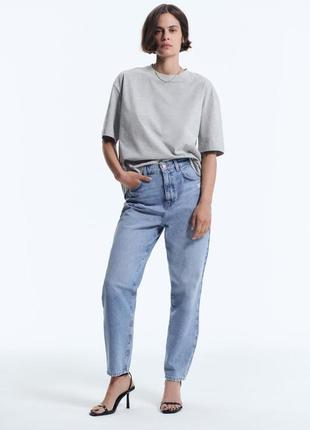 🔥🔥🔥 zara -60% black friday джинсы синие мом, 34р8 фото