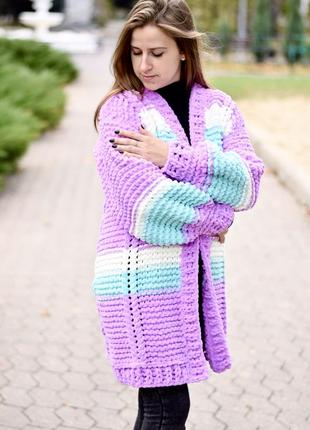 Плюшевий кардиган alize puffy fine