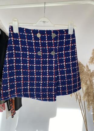Твідова міні спідниця юбка1 фото