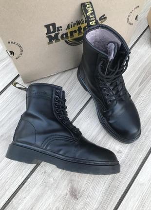 Ботинки dr. martens ботинки 1460 классические классика с мехом теплые1 фото