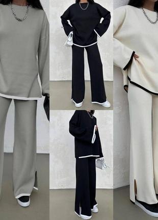 Жіночий теплий прогулянковий костюм вільного крою з ангори double розміри s-xl3 фото