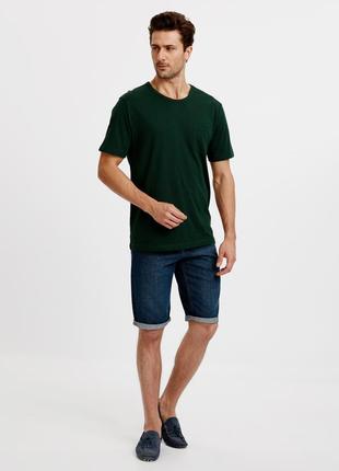 Зеленая мужская футболка lc waikiki / лс вайкики с карманом на груди4 фото
