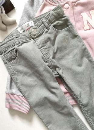Zara круті вельветові джинси 2-3 роки5 фото