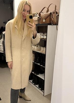 Идеальное плотное шерстяное пальто от бренда zara2 фото