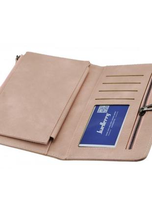 Женский кошелек baellerry jc224, стильный женский кошелек, кошелек девушке мини. цвет: розовый4 фото