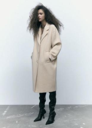 Идеальное плотное шерстяное пальто от бренда zara9 фото