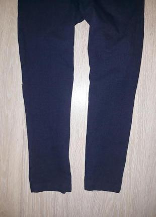 Костюмные брюки, брюки с добавлением льная на 10-11 лет5 фото