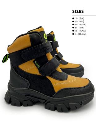 Зимові черевики, чоботи для хлопця, виробник clibee, 26-31р2 фото