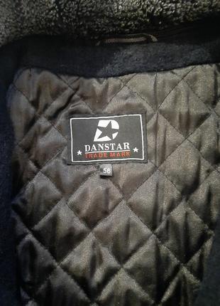 Пальто чоловіче шерстяне з підкладкою на гудзиках danstar 56р (xl)9 фото