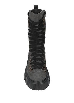 Высокие заишевые серве ботинки на шнуровке на платформе 36 38 39 41 размер  formentini 🇮🇹6 фото