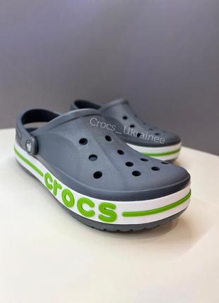 Сірі сабо крокс crocs bayaband clog2 фото