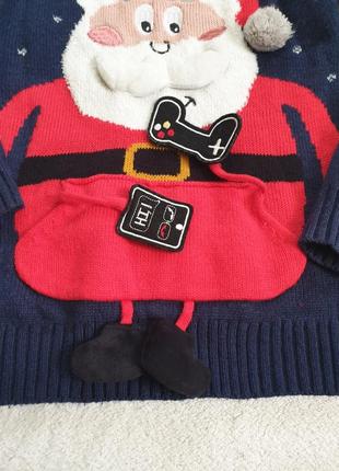Новогодний свитер для мальчика 7,8 лет3 фото