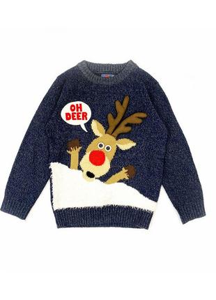 Світиться музична кофта светр джемпер олень новорічний новий рік різдвяний christmas oh deer rudolph
