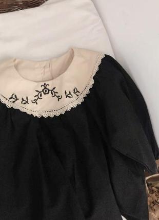 Детское платье черная с вышивкой платье вышиванка2 фото