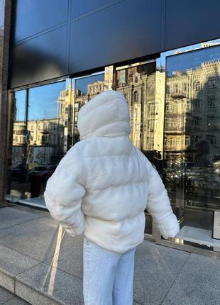 Хутряна куртка зимова жіноча з наповнювачем екопух4 фото