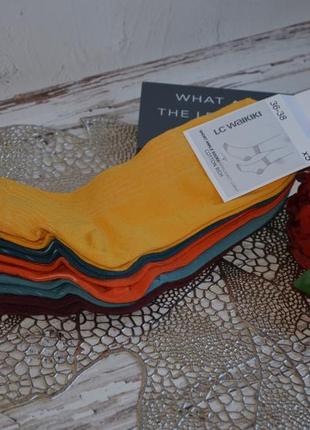 36-38 / 39-40 р нові фірмові стильні жіночі шкарпетки набір комплект 5 пар lc waikiki вайкіки носки4 фото