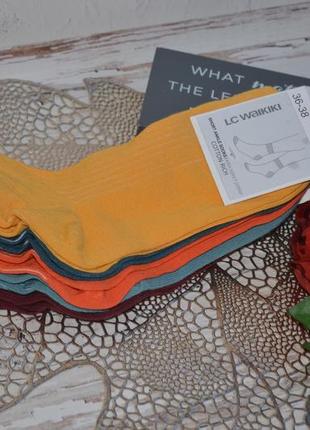 36-38 / 39-40 р нові фірмові стильні жіночі шкарпетки набір комплект 5 пар lc waikiki вайкіки носки5 фото