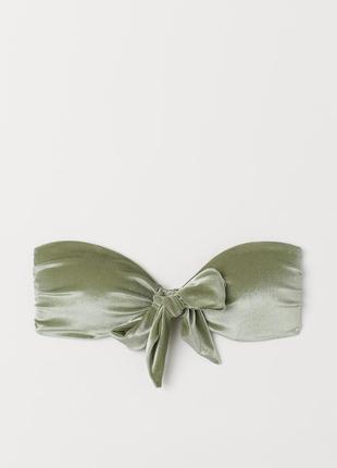 Бархатный верх бандо h&m x 2-3 stories velour bandeau albe top - xs, s