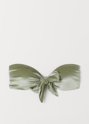 Бархатный верх бандо h&m x love stories velour bandeau bikini top - xs, s