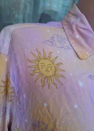 Рубашка с принтом солнце3 фото